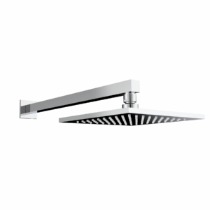 8" Square All Brass Rain Head with Arm and Flange