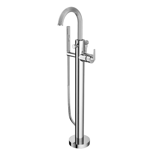 TRIM – Floor Mount Tub Filler with Hand Shower