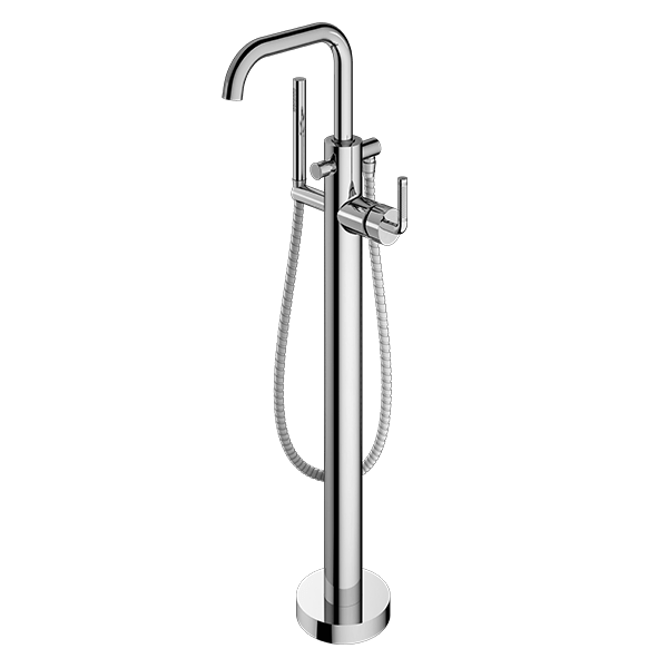 TRIM – Floor Mount Tub Filler with Hand Shower