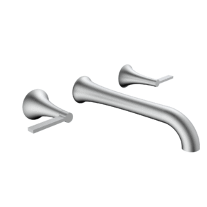 Liza Wall Mount Widespread Faucet - Satin Nickel