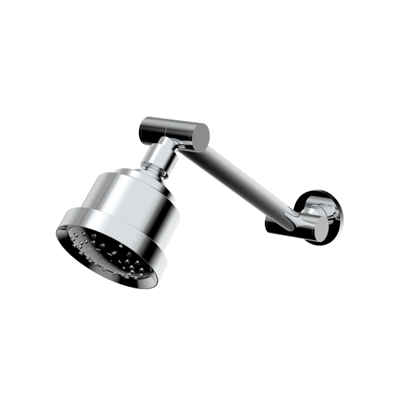 Multifunction Cylindrical Showerhead with Adjustable Arm and Flange