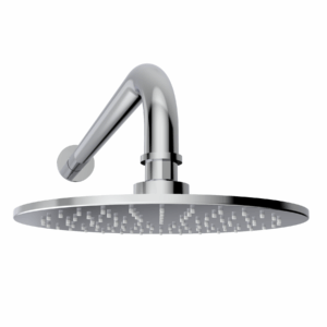 8" Round All Brass Rain Head with Arm and Flange