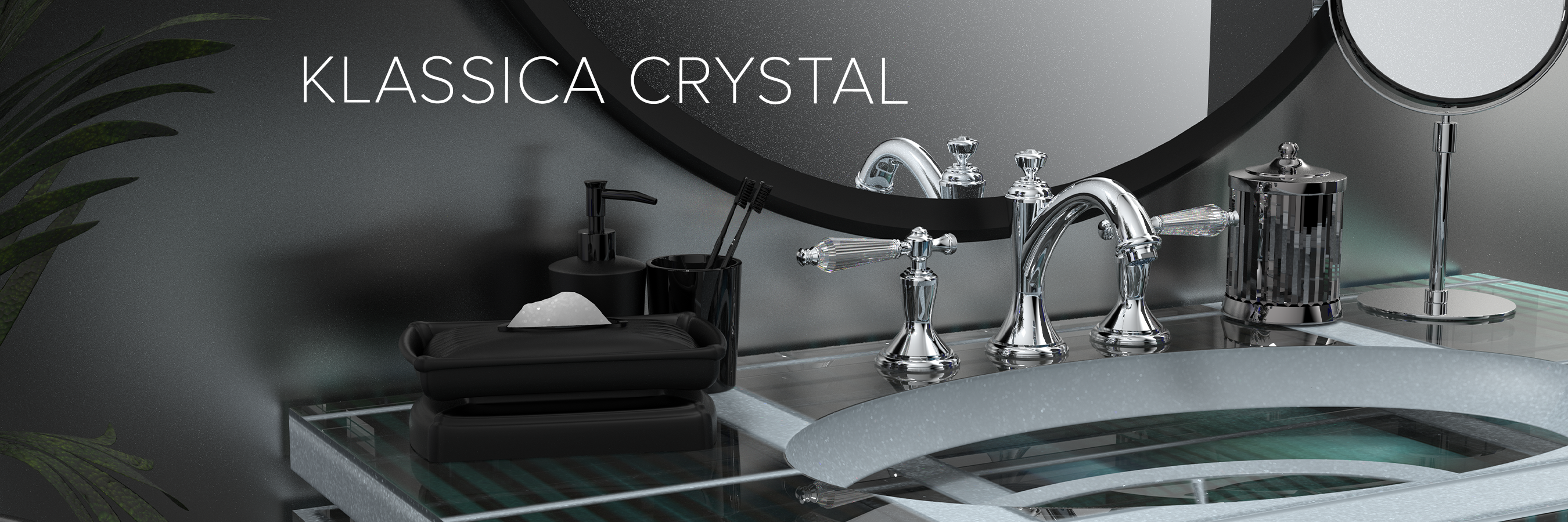 SANTEC POPULAR CRYSTAL ALL SOLID BRASS DESIGN LUXURY LAVATORY WIDESPREAD FAUCET FOR BATHROOM AND SHOWER