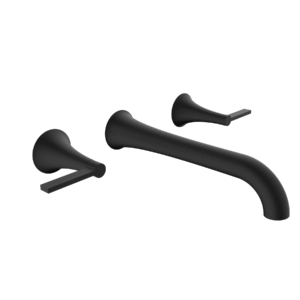 Liza Wall Mount Widespread Faucet - Matte Black