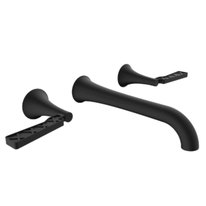 Liza Wall Mount Widespread Faucet - Matte Black (XL)