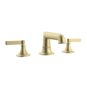 Lattice Widespread Faucet - Satin Brass