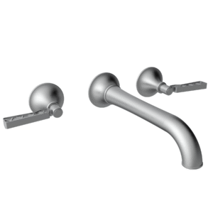 Lattice Wall Mount Widespread Faucet (LX) Satin Nickel