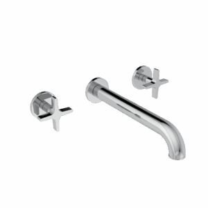 Wall Mount Widespread Lavatory - Cross Handle