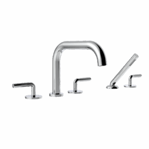 TRIM - Roman Tub Filler with Hand Shower - Knurl Handle