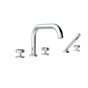 TRIM - Roman Tub Filler with Hand Shower - Wheel Handle