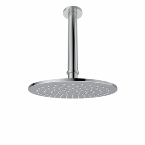 8" Round All Brass Rain Head with 7" Ceiling Arm and Flange