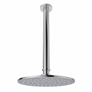 8" Round All Brass Rain Head with 11" Ceiling Arm and Flange