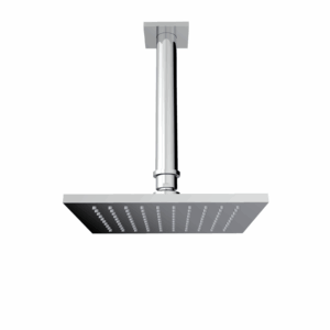 8" Square All Brass Rain Head with 7" Ceiling Arm and Flange