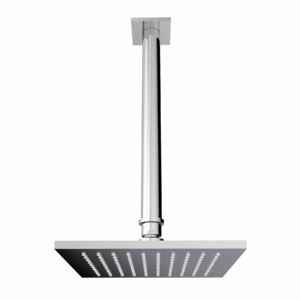 8" Square All Brass Rain Head with 11" Ceiling Arm and Flange