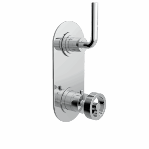 TRIM - 1/2" Thermostatic Trim with One Way Volume Control - Wheel Handle